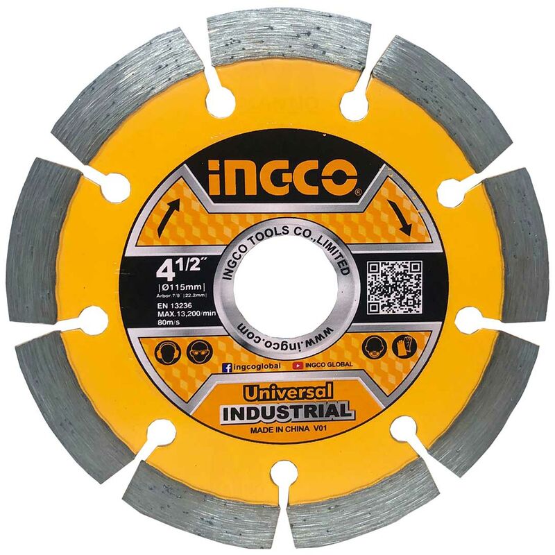 foto del prodotto ingco dmd011151 disco diamantato 115 mm granito marmo ceramica piastrelle pietra mattoni