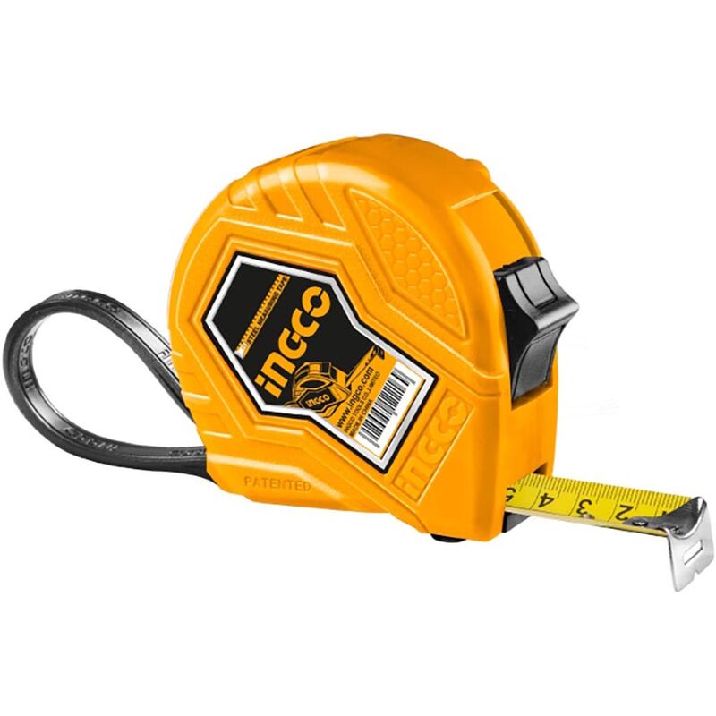 foto del prodotto ingco flessometro mt 5 x 25 mm in abs e nastro in acciaio rivestito antiriflesso