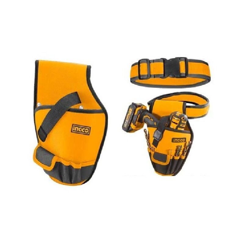 foto del prodotto ingco fodero porta attrezzi e avvitatore 6 tasche con cintura htbp03011