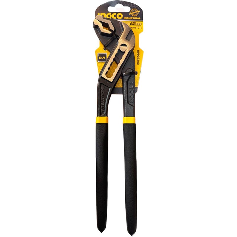 foto del prodotto ingco hpp03300 pinza regolabile 300 mm chiave a pappagallo tubi dadi impugnatura soft grip