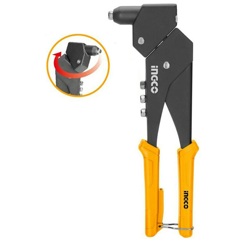 foto del prodotto ingco shhr106 rivettatrice manuale testa girevole a 360 gradi corpo in lega di alluminio