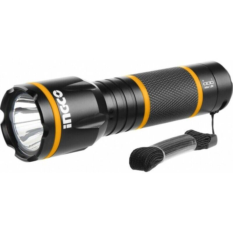 foto del prodotto ingco torcia led 200 lumen lega in alluminio aeronautico 6n01 t6 professionale