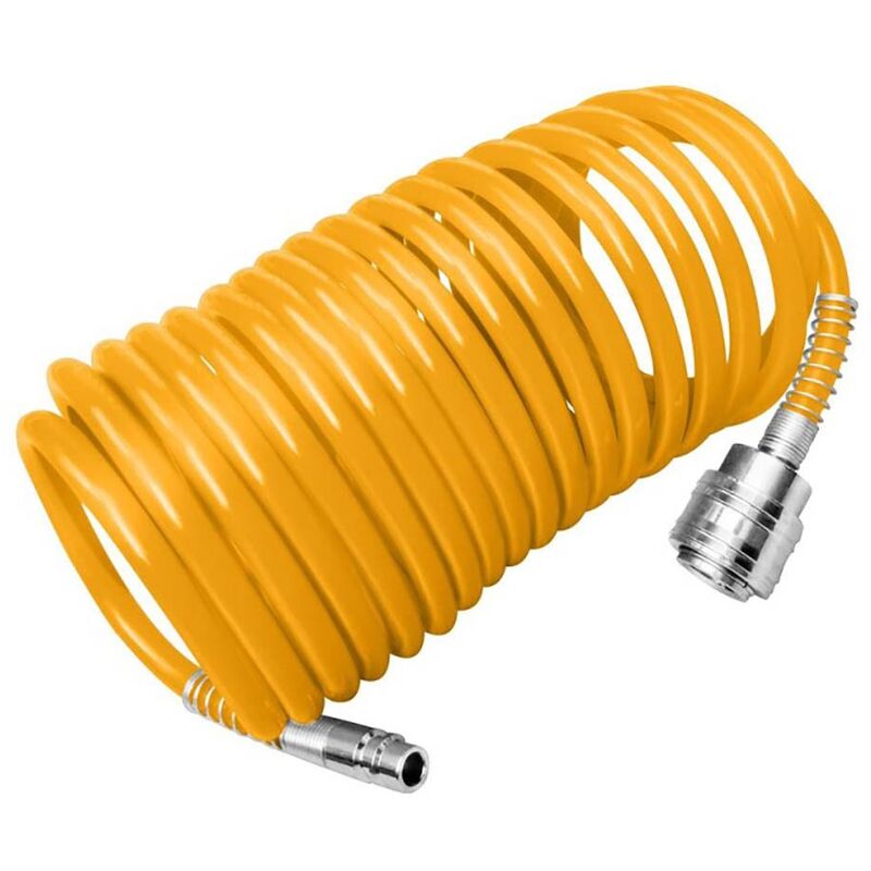 foto del prodotto ingco tubo spiralato 5 mt 10 mt 15 mt tubo per aria compressa compressore flessibile 5 metri