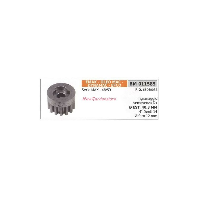 foto del prodotto ingranaggio ruota semovenza dx emak rasaerba tosaerba serie max 011585