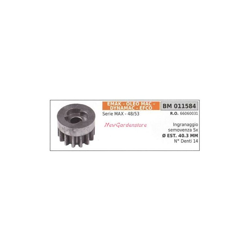 foto del prodotto ingranaggio ruota semovenza sx emak rasaerba tosaerba serie max 011584