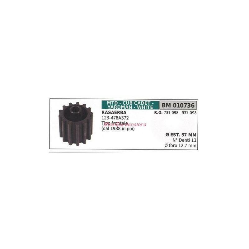 foto del prodotto ingranaggio semovenza mtd rasaerba tosaerba tagliaerba 123478a372 010736