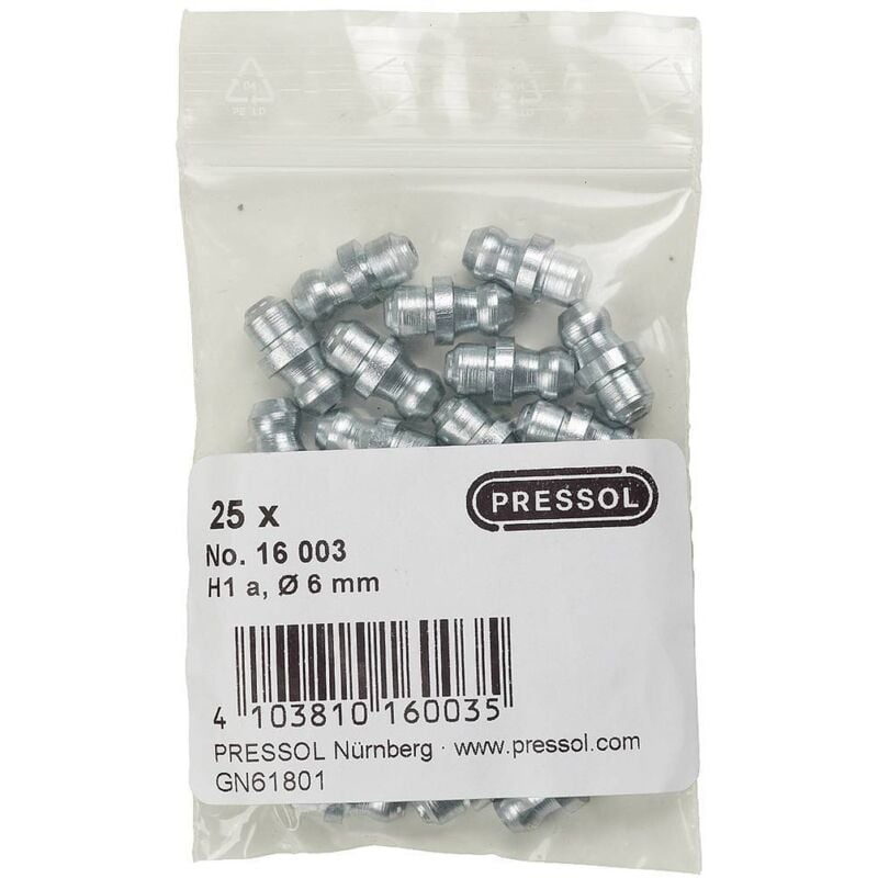 foto del prodotto ingrassatore conico h1 a dritto, 6 mm-v. 1 pz. - pressol