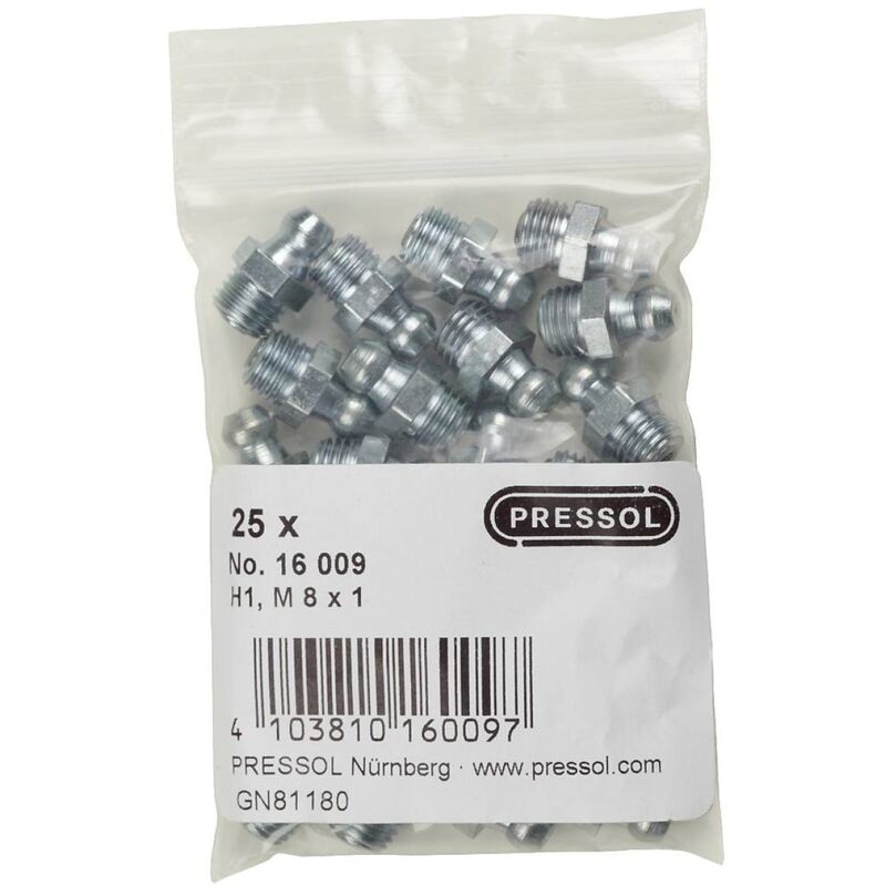 foto del prodotto ingrassatore conico h1 dritto, m 8 x 1 vz 25 pz. pressol