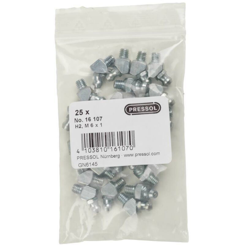 foto del prodotto ingrassatore conico h2 45 , m 6 x 1 vz vk 25 pz. pressol