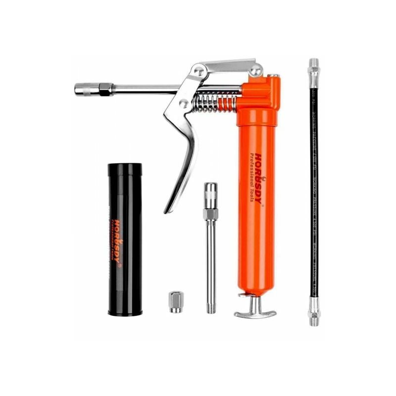 foto del prodotto ingrassatore manuale siringa grasso pistola grasso con 4 accessori 97353