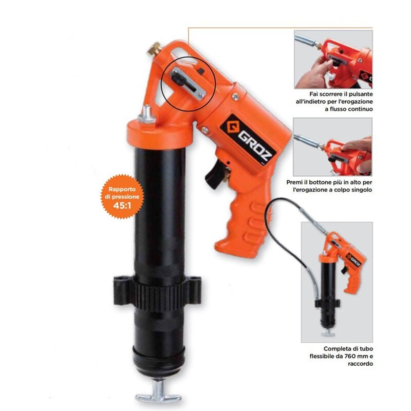foto del prodotto ingrassatore pneumatico con selettore di modalita 1 4f 400g groz