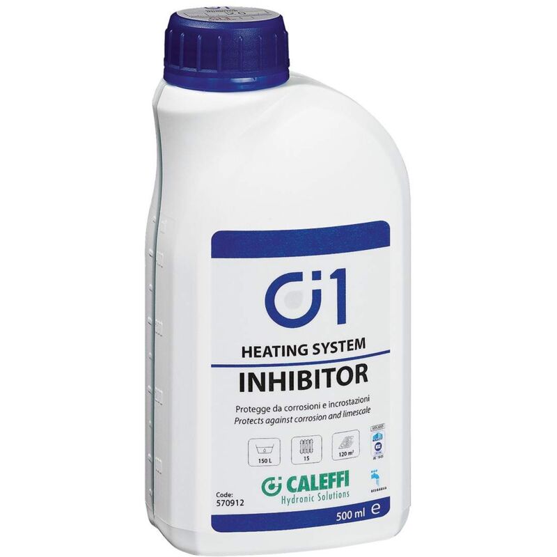 foto del prodotto inibitore liquido 0,5 lt protegge da corrosioni e incrostazioni caleffi c1 inhibitor 570912 0,5 litri