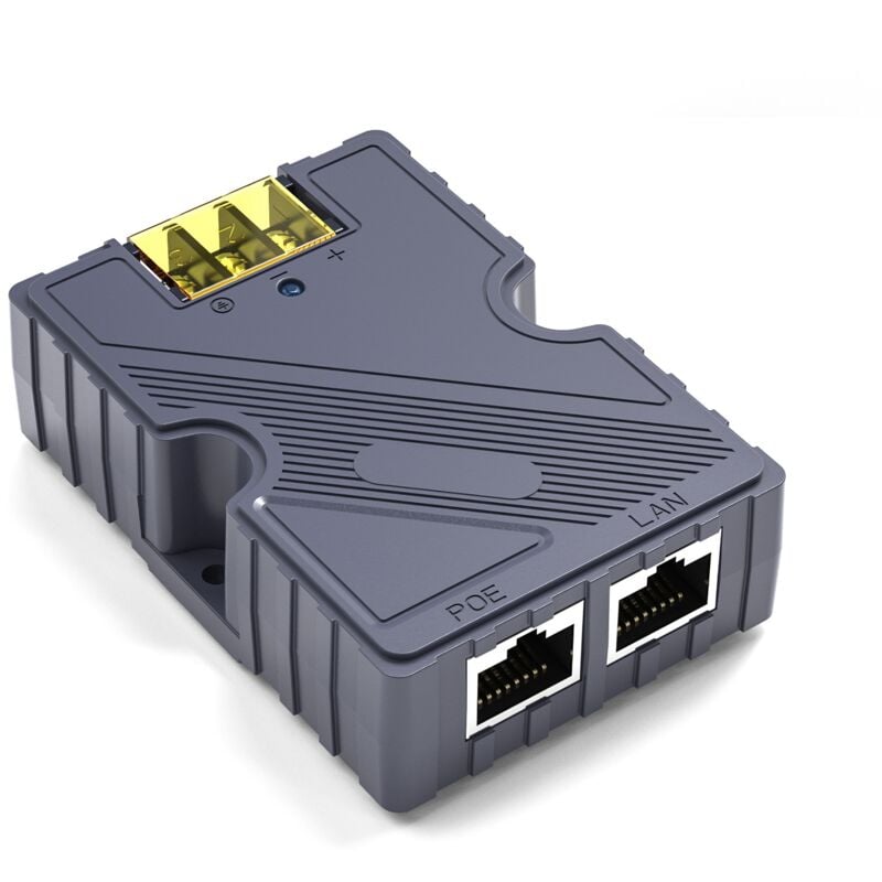 foto del prodotto iniettore poe 48 57v 3a gige passivo abs protezione esd da sovratensione 150w con lan per starlink internet kit satellite eosnow