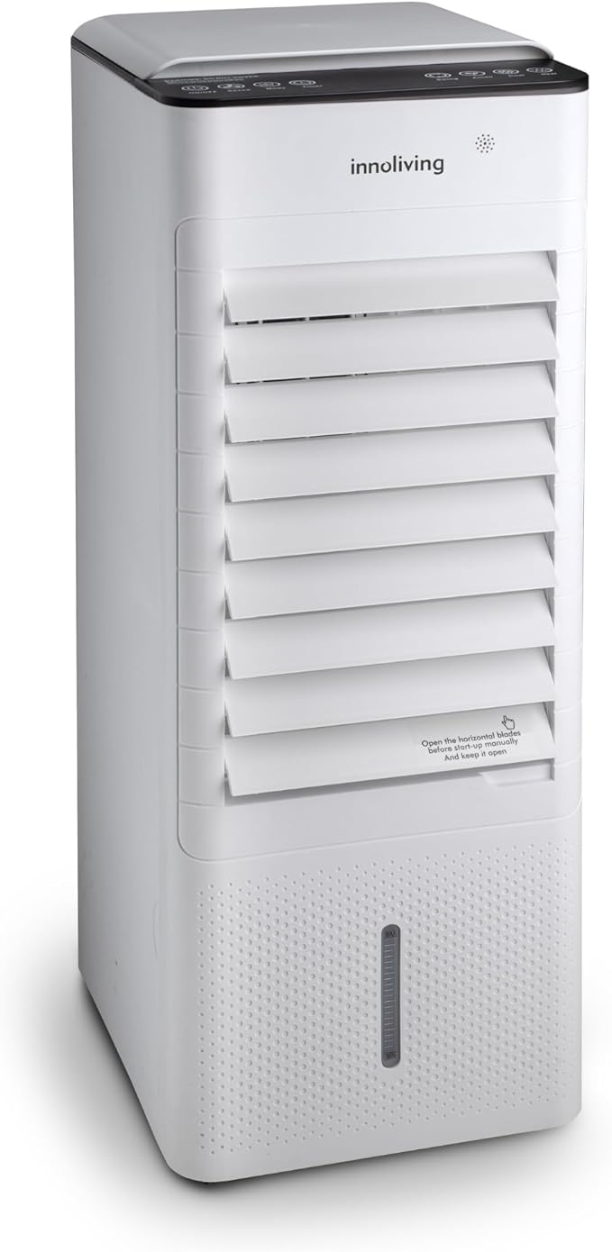 foto del prodotto innoliving raffrescatore d aria caldo freddo 7 litri inn 508new, con funzione calore, pannello touch, display digitale, telecomando, 3 velocit , oscillazione 140 , serbatoio removibile