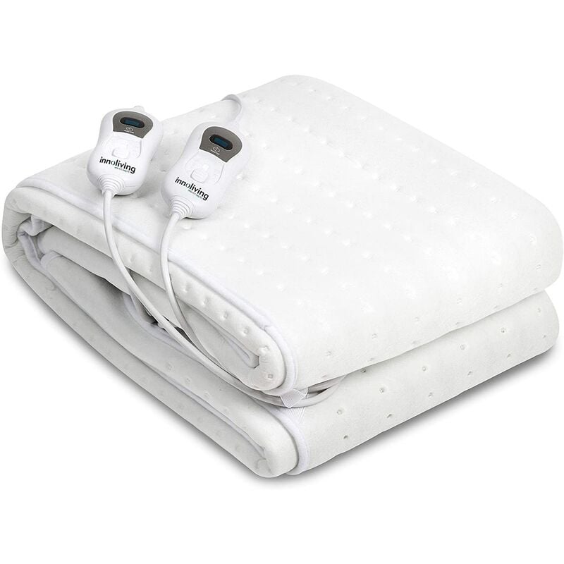 foto del prodotto innoliving scaldaletto matrimoniale, poliestere, bianco