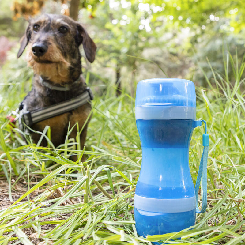 foto del prodotto innovagoods bottiglia con contenitore per acqua e cibo per animali domestici 2 in 1 pettap