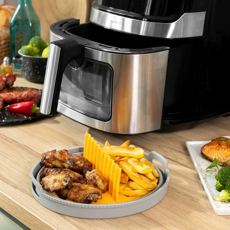 foto del prodotto innovagoods cestello pieghevole in silicone per friggitrice ad aria fliynner
