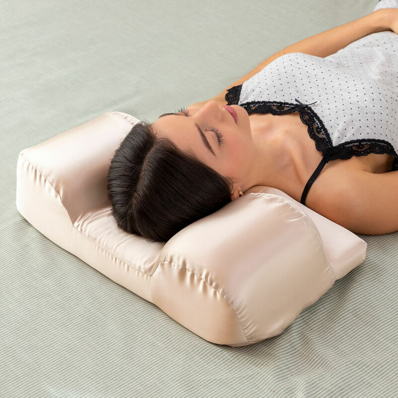 foto del prodotto innovagoods cuscino cervicale antirughe con federa in raso youthlow