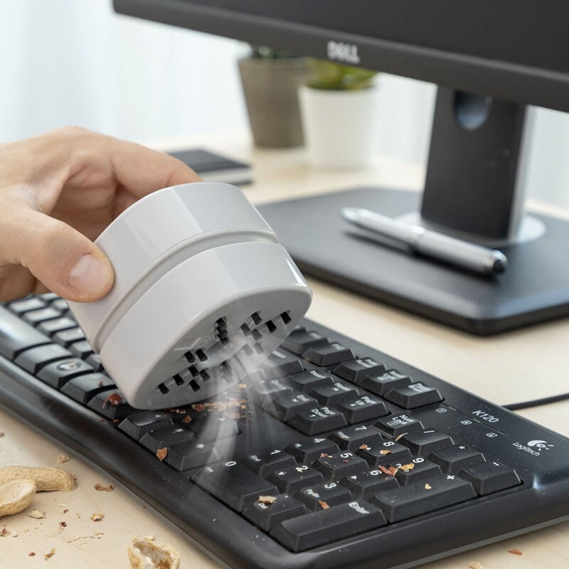 foto del prodotto innovagoods mini aspirapolvere portatile da scrivania micuum