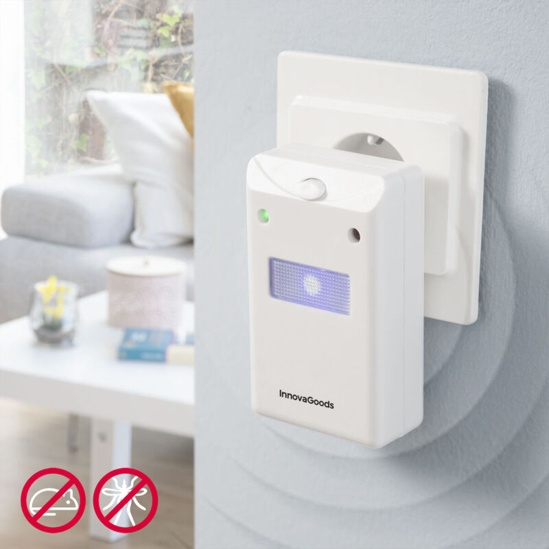foto del prodotto innovagoods repellente ad ultrasuoni per parassiti con led killekt duo 2 unit 