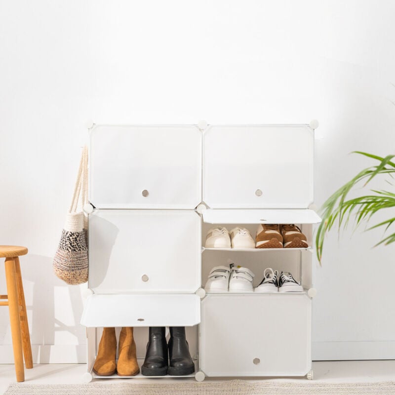 foto del prodotto innovagoods scarpiera modulare portatile bianco