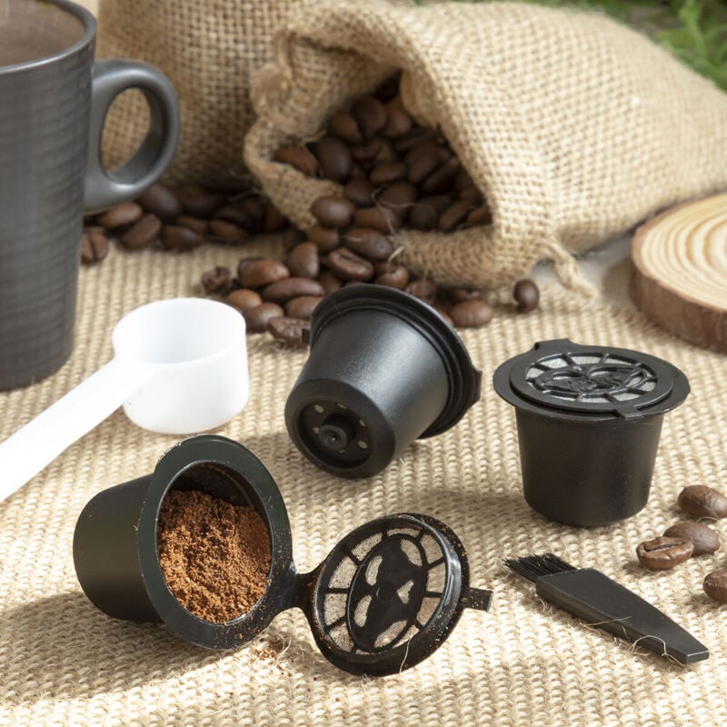 foto del prodotto innovagoods set di 3 capsule da caff riutilizzabili recoff