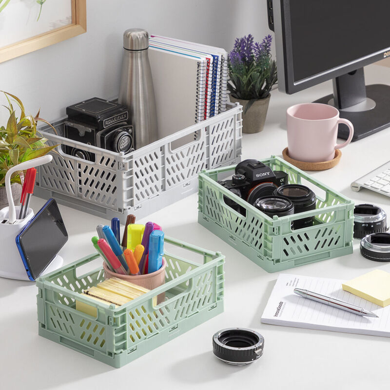 foto del prodotto innovagoods set di 3 scatole per organizzazione pieghevoli e impilabili boxtor