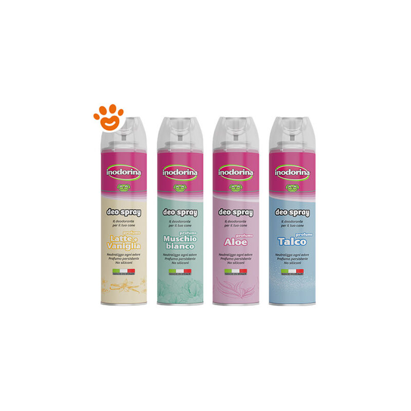 foto del prodotto inodorina dog deo spray dog deo spray latte e vaniglia 300 ml