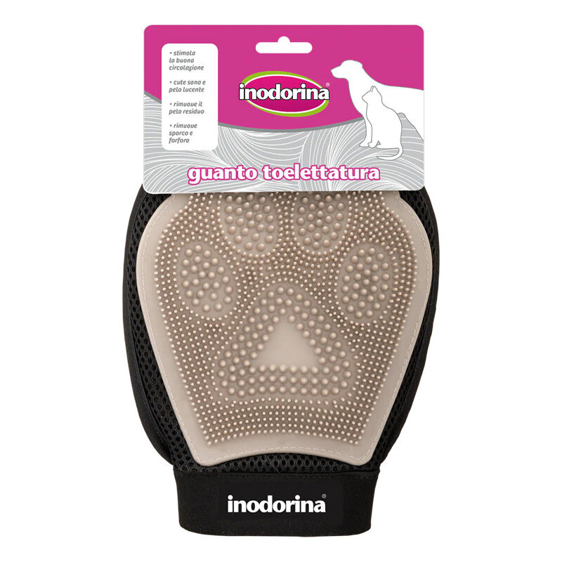 foto del prodotto inodorina grooming home professional guanto da toelettatura