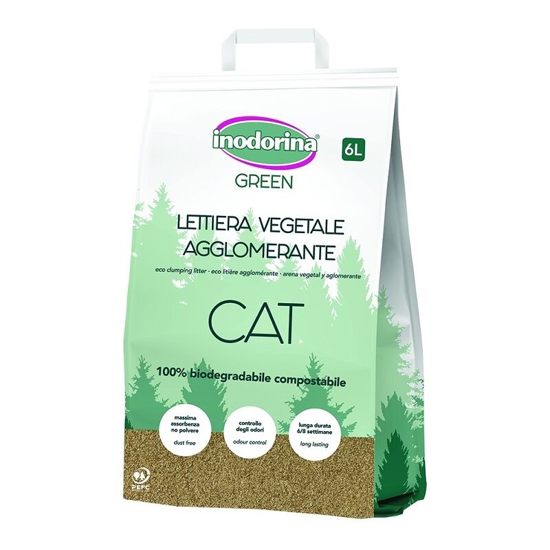 foto del prodotto inodorina toilette per lettiera verde, 6 l