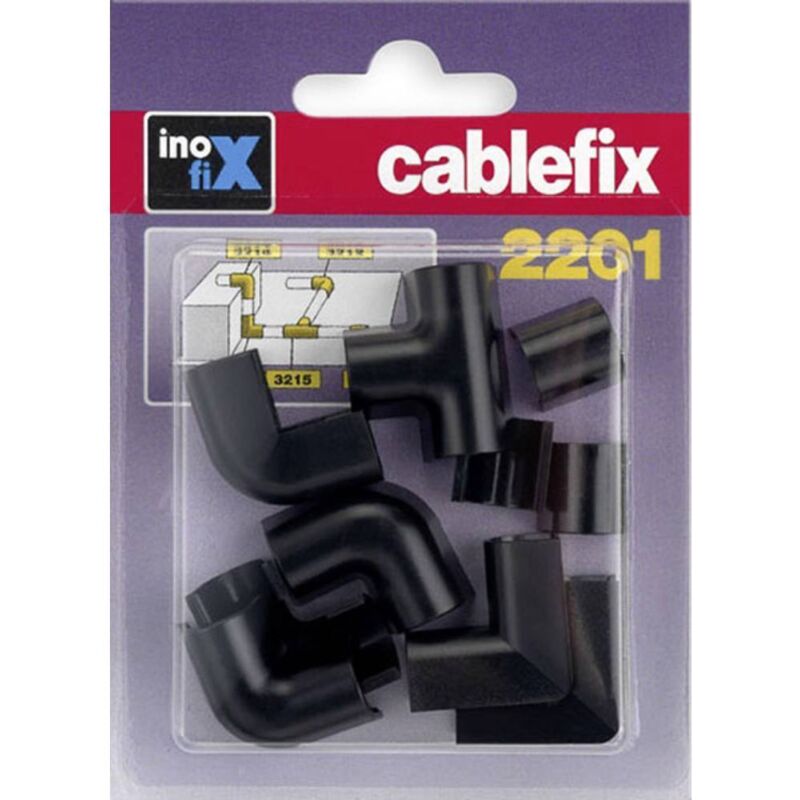 foto del prodotto inofix cablefix 3210schwarz canalina passacavi collegamento canaline 10 pz. nero