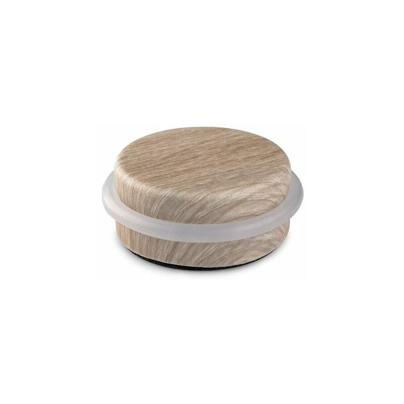 foto del prodotto inofix - fermaporta adesivo plastico-metallo decorato frassino calcareo ø4,6x1,8cm
