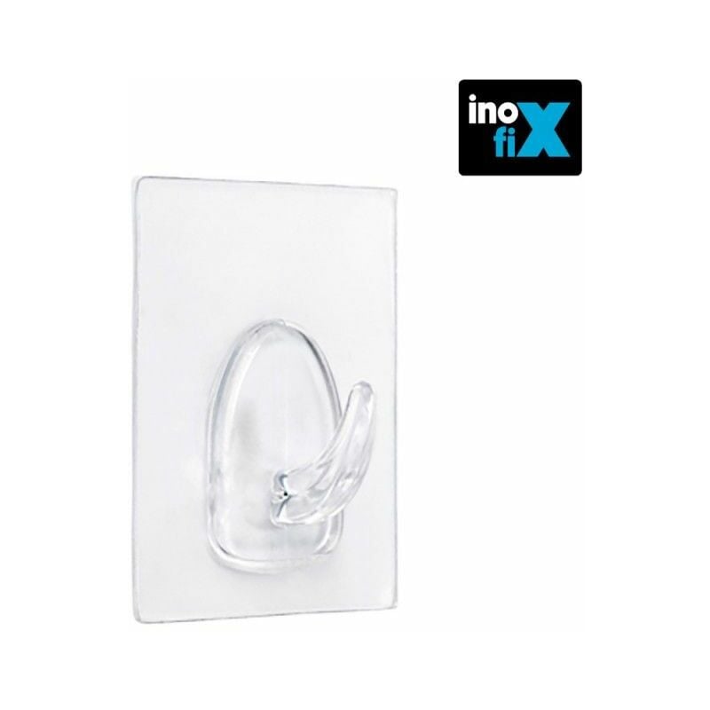 foto del prodotto inofix gruccia adesiva riutilizzabile 60x47mm trasparente 1290 0 000 blister