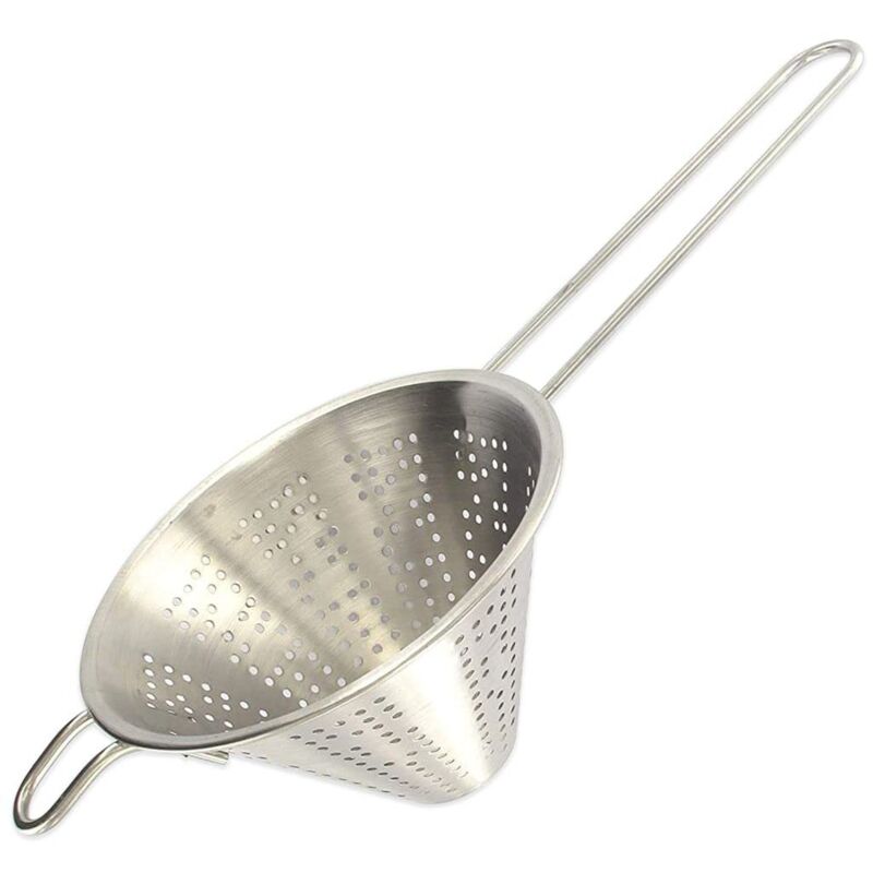 foto del prodotto inox, conique 14 cm de diam tre, passoire chinois conico, colino cinese, acciaio inossidabile fackelmann