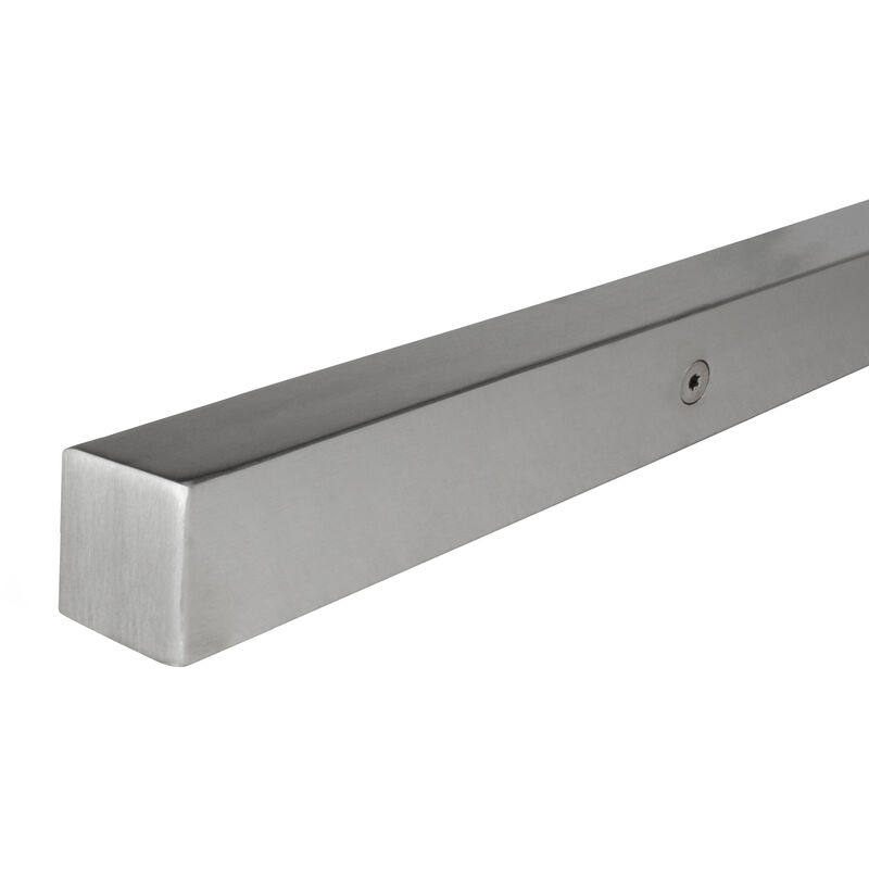 foto del prodotto inoxlm corrimano quadro 30x30 mm in acciaio inox aisi 304 con finitura satinata corrimano acciaio inox made in italy corrimano fai da te corrimano