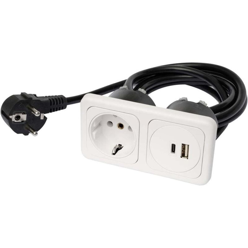 foto del prodotto inprojal elektrosysteme 9016 118.81 presa da incasso con usb c , con uscita di ricarica usb, consegna dell energia ip20