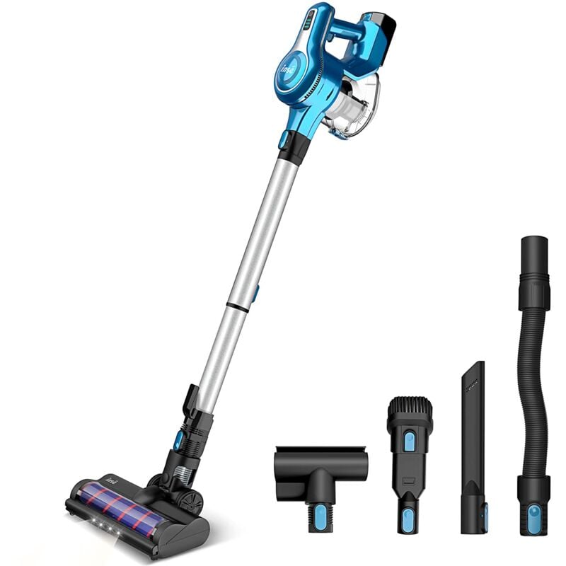 foto del prodotto inse s6, aspirapolvere senza fili, blu, 250 w, 1.2 litri, 65 decibeles