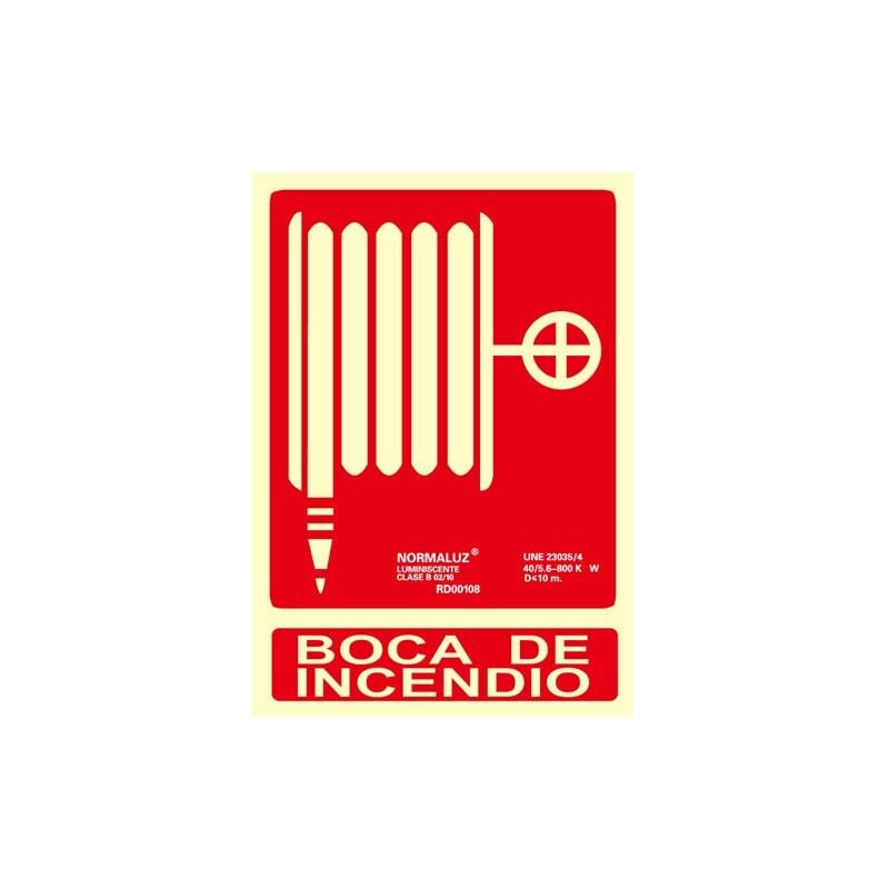foto del prodotto insegna luminescente idrante antincendio 21x30 rd00108
