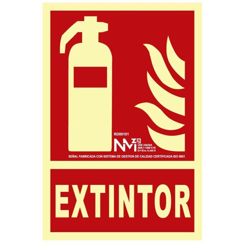 foto del prodotto insegna normaluz extintor pvc