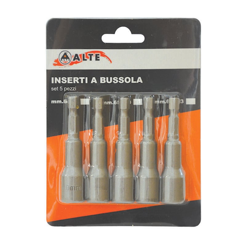 foto del prodotto inserti a bussola magnetici per avvitatori set pezzi 5 65x8 mm