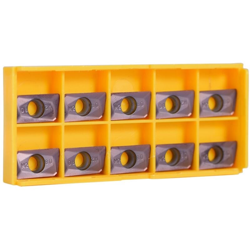 foto del prodotto inserti in metallo duro per lamiera, 10 pezzi apmt1604 m2 vp15tf cnc, inserti in metallo duro, tornio da taglio a lama con scatola viola per la