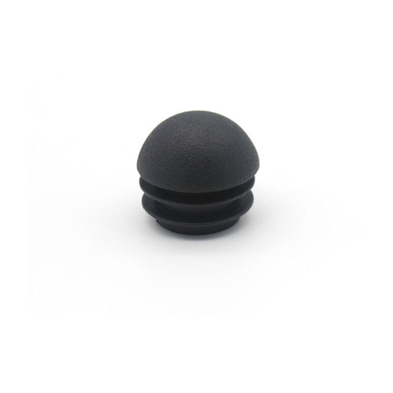 foto del prodotto inserti terminali per tubo tondo per sedia nero da 25 mm, scanalati, rotondi, arcuati, tappi per gambe di mobili, tavoli e sedie, 50 pezzi