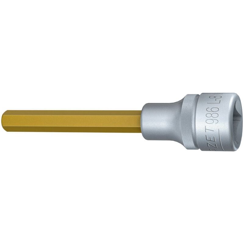 foto del prodotto inserto chiave a bussola per giraviti 986l 8 attacco quadro, cavo, 1 2 di pollice 12,5 mm profilo esagonale interno ac 8 mm