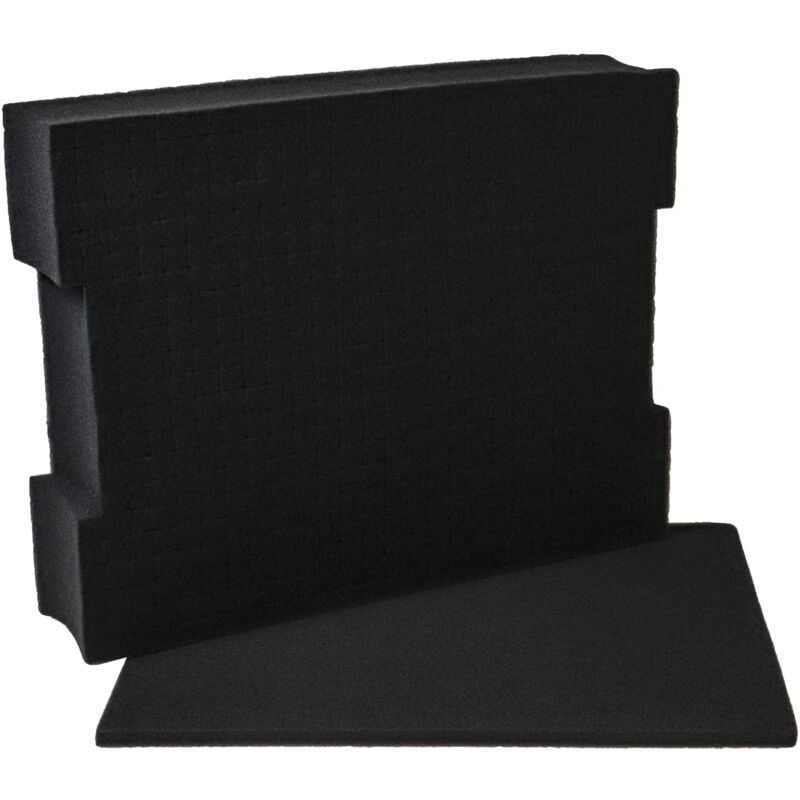 foto del prodotto inserto con base compatibile con bosch ls-boxx 306 cassetta degli attrezzi - gommapiuma, personalizzabile, nero - vhbw