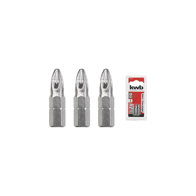 foto del prodotto inserto croce pozidriv x avvitatore kwb pzxmm 3x25 cf pz 3 5 confezione
