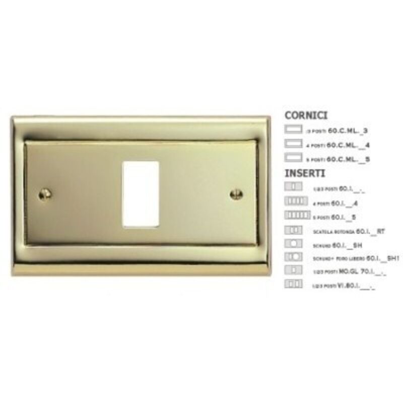 foto del prodotto inserto cromato 3 fori oro master cod. 60i213 