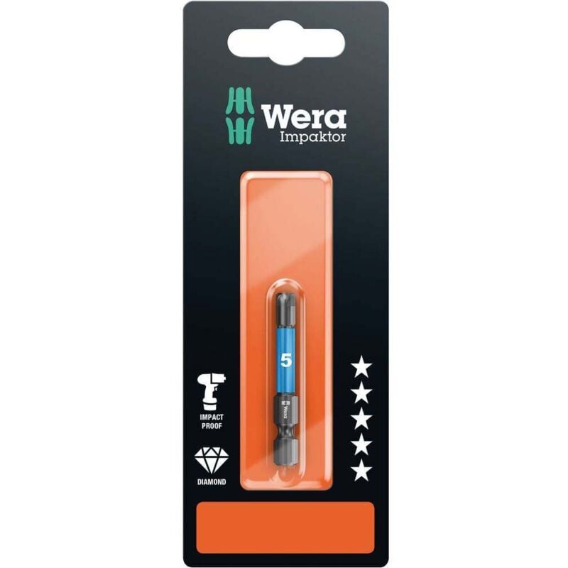 foto del prodotto inserto esagonale 4 mm wera 840 4 imp dc sb sis acciaio per utensili legato, rivestimento di diamante f 6.3 1 pz.
