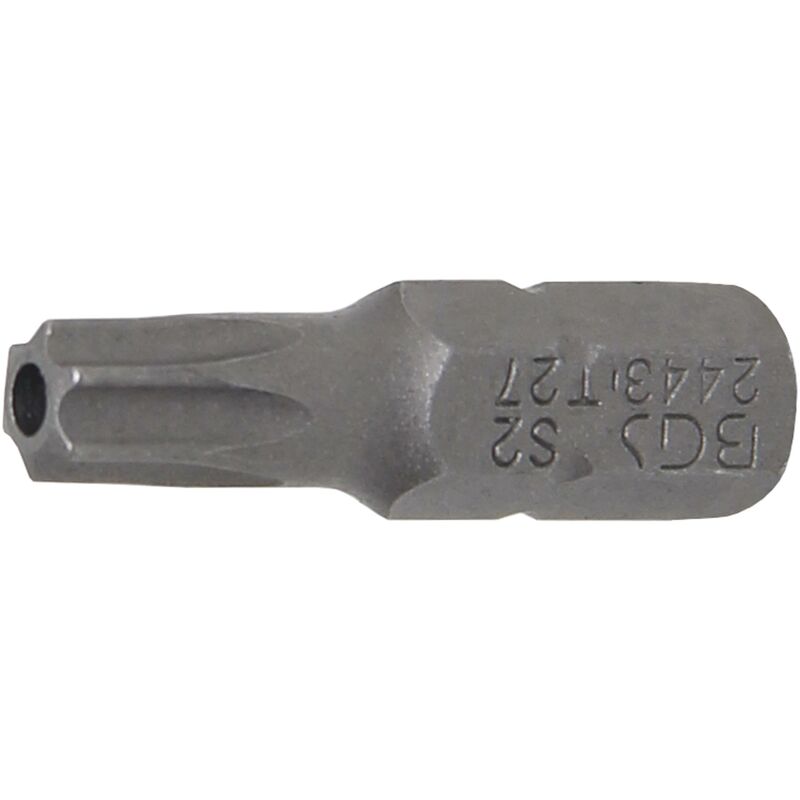 foto del prodotto inserto lunghezza 25 mm attacco esagono esterno 6,3 mm 1 4 profilo a t per torx con alesatura t27