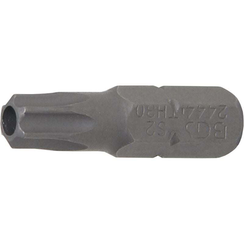 foto del prodotto inserto lunghezza 25 mm attacco esagono esterno 6,3 mm 1 4 profilo a t per torx con alesatura t30