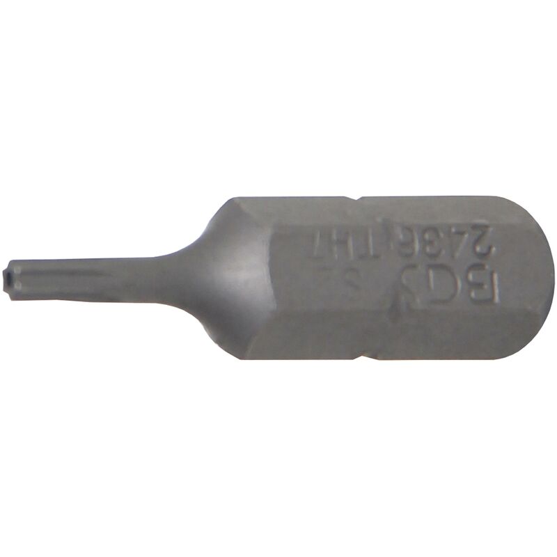 foto del prodotto inserto lunghezza 25 mm attacco esagono esterno 6,3 mm 1 4 profilo a t per torx con alesatura t7